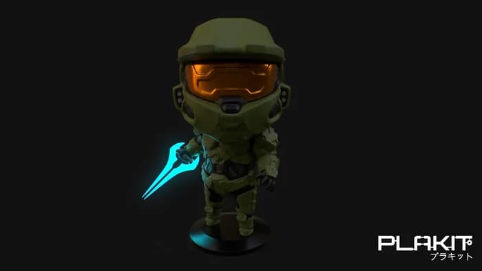 STL - plakit halo masterchief render 2