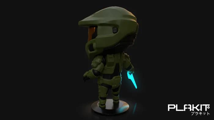 STL - plakit halo masterchief render 3