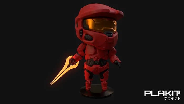 STL - plakit halo masterchief render 5