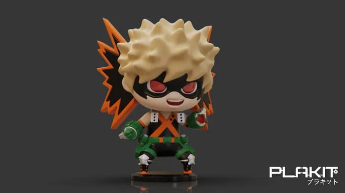 STL - plakit myheroacademia bakugou render 2