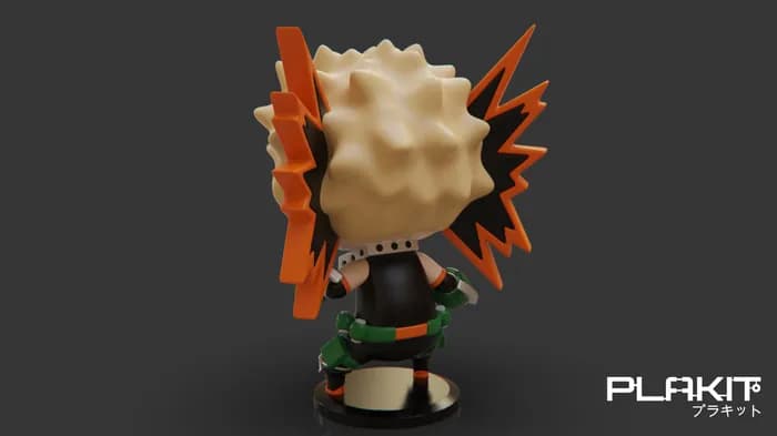 STL - plakit myheroacademia bakugou render 3