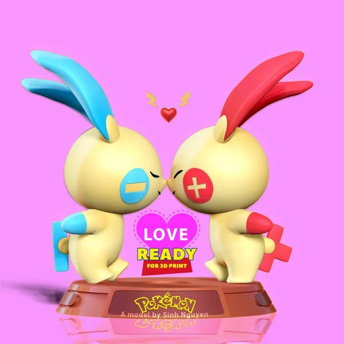STL - plusle and minun pokemon