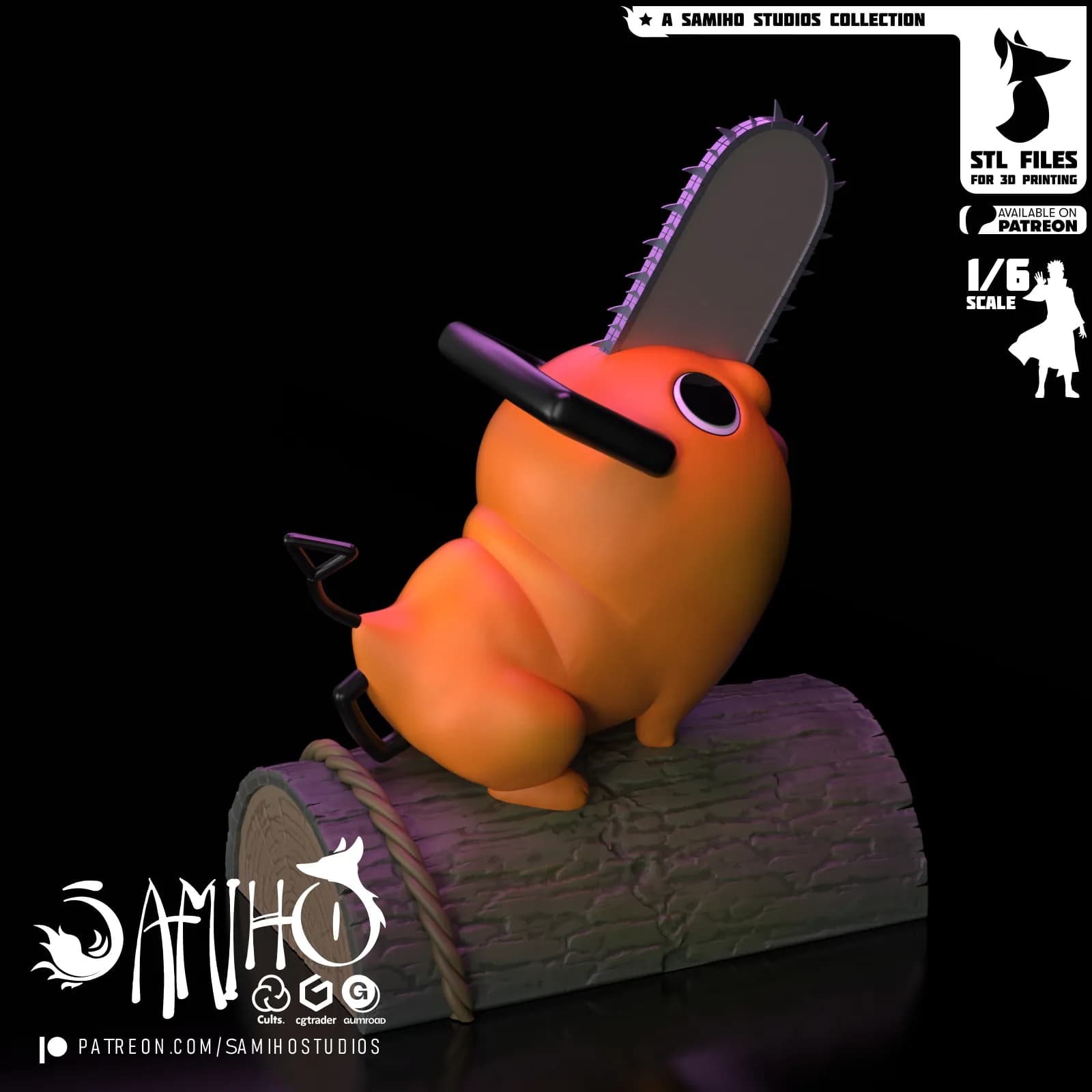 STL - Pochita motosierra render 5