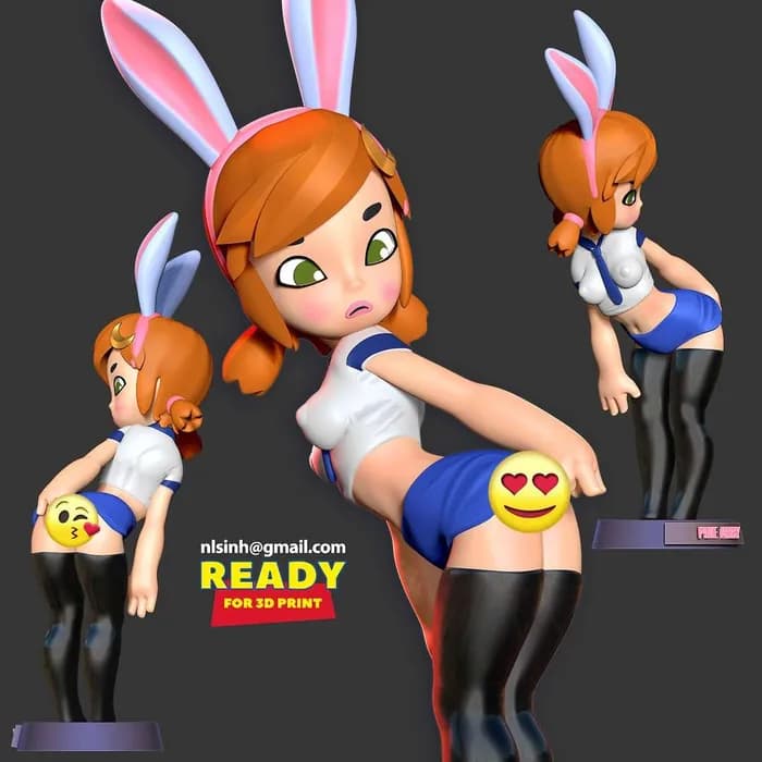 STL - poke abby fanart 3d render 2