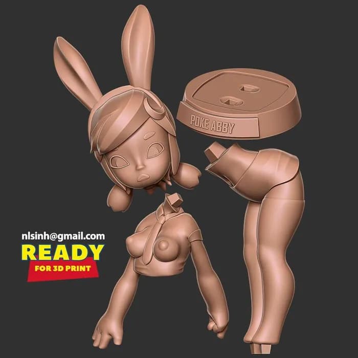 STL - poke abby fanart 3d render 3