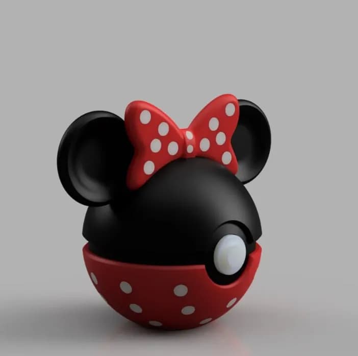 STL - Pokebola Minnie Mouse