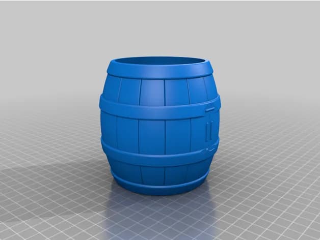 STL - Porta lápices barril DK render 2