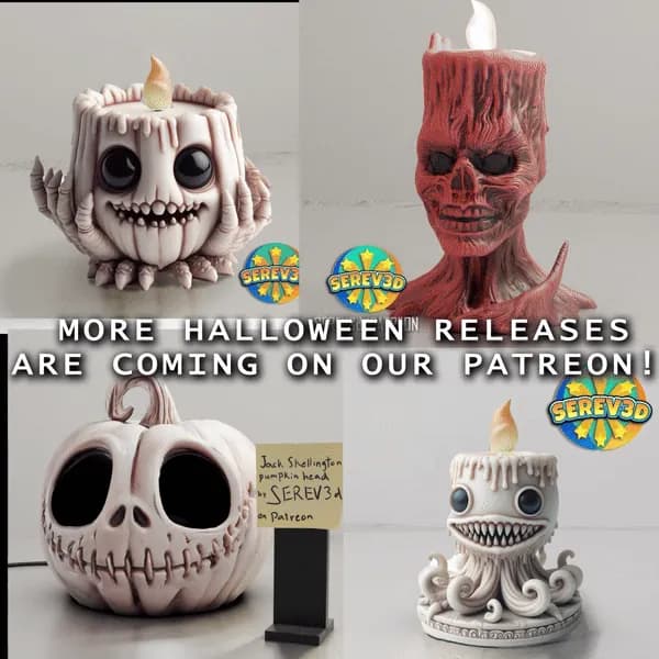 STL - Porta velas calavera con cera