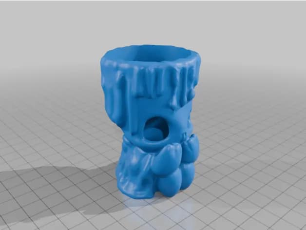 STL - Porta velas calavera con cera