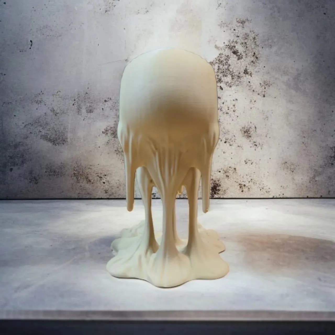 STL - Porta velas calavera fundida render 3