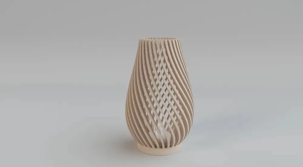 STL - Porta velas lineal rotatorio render 2