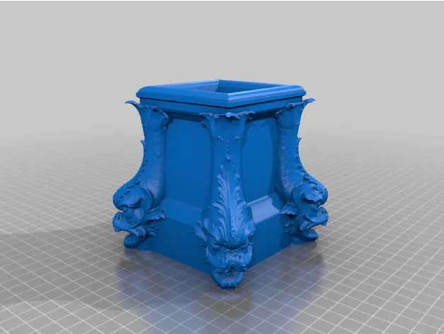 STL - Portalápices con diseño de delfín render 3