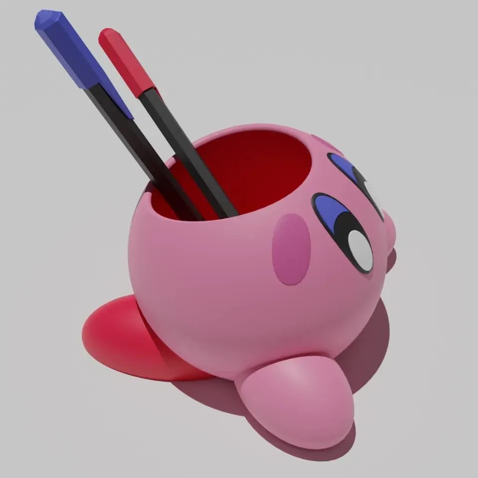 STL - Portalápices Kirby Kawaii