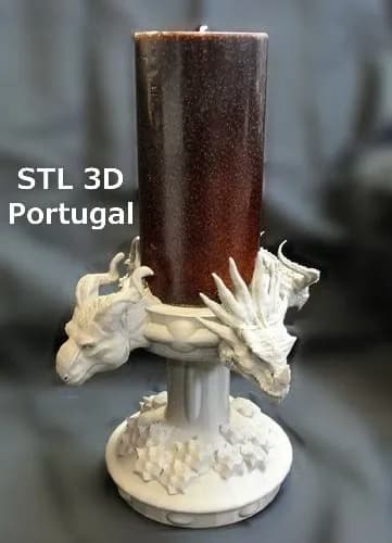 STL - Portavelas dragón