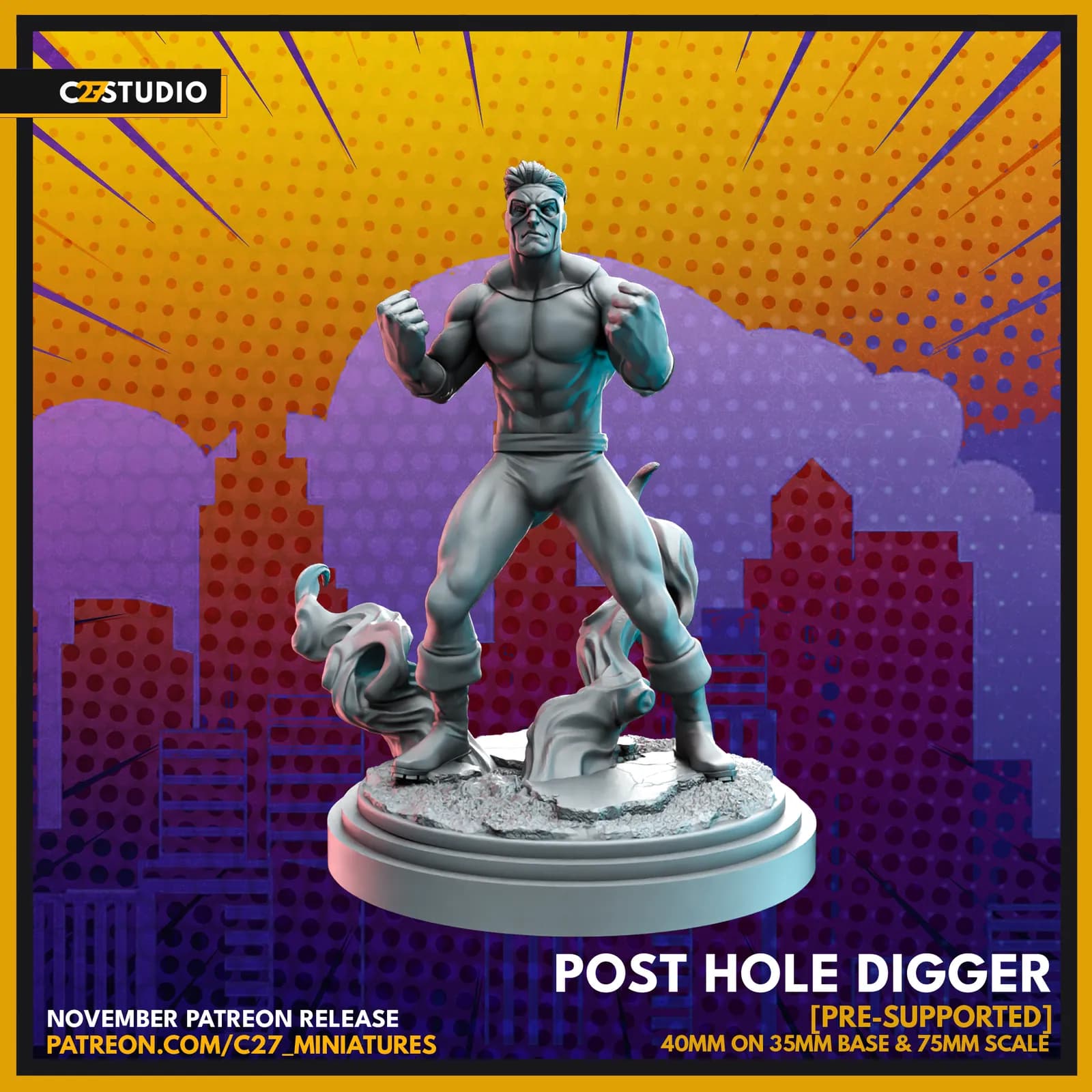 STL - Post Hole Digger render 2