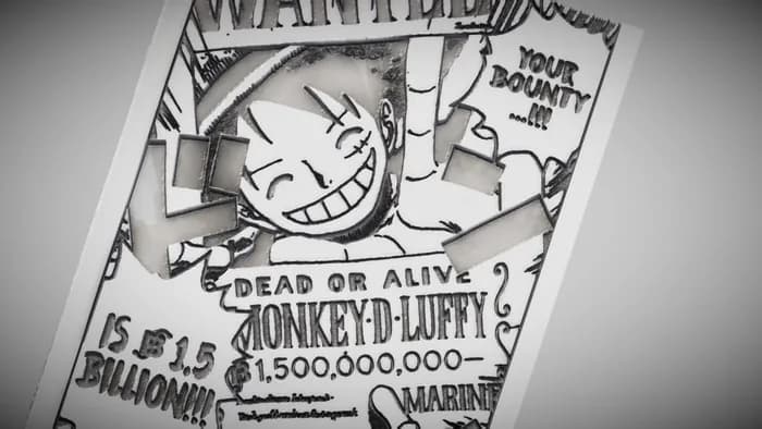 STL - Póster "Se Busca" de Monkey D. Luffy