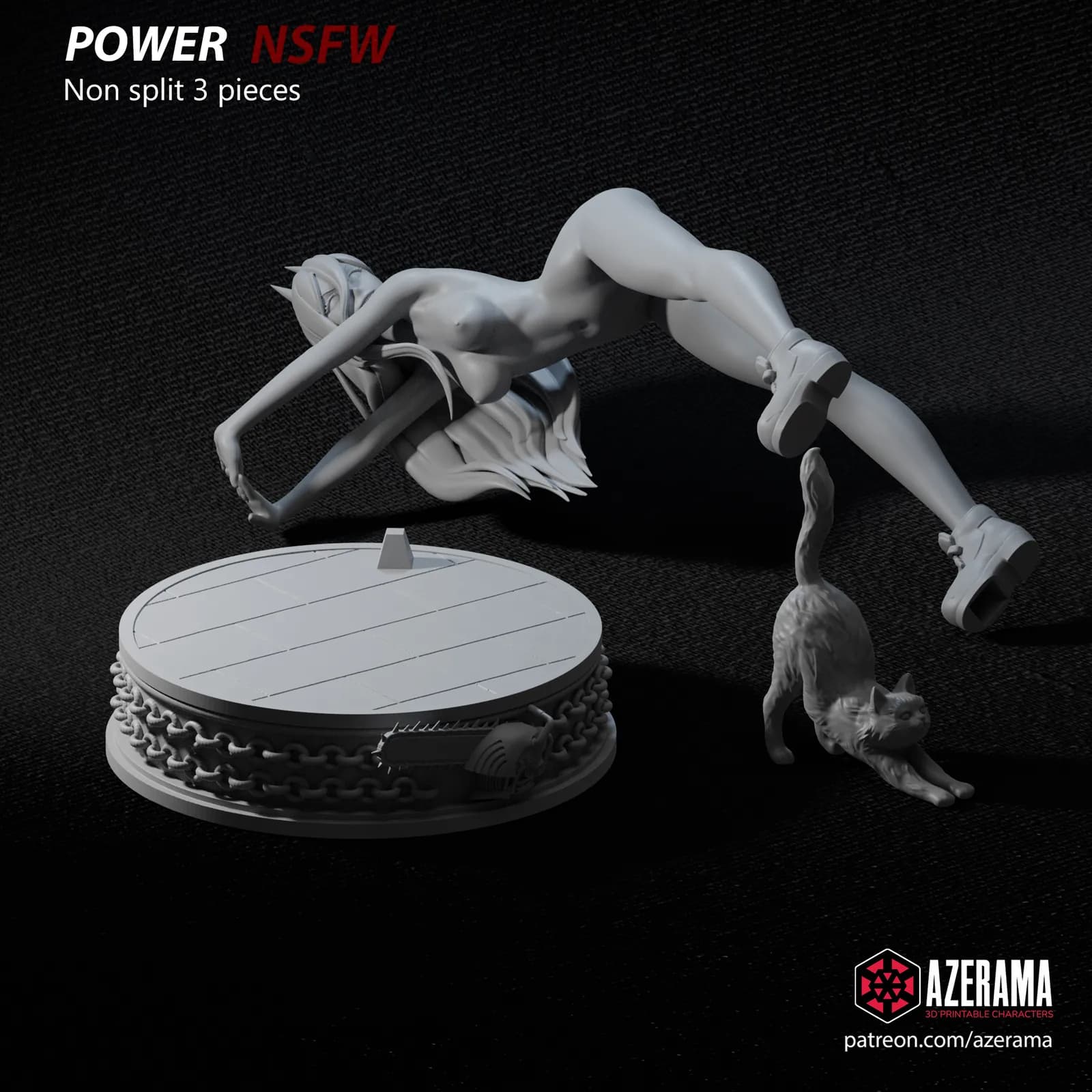 STL - Power con gato render 2