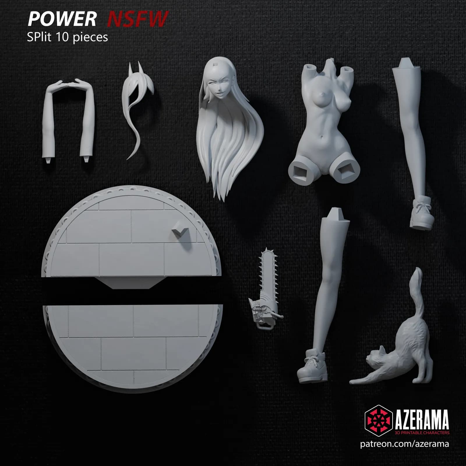 STL - Power con gato render 3