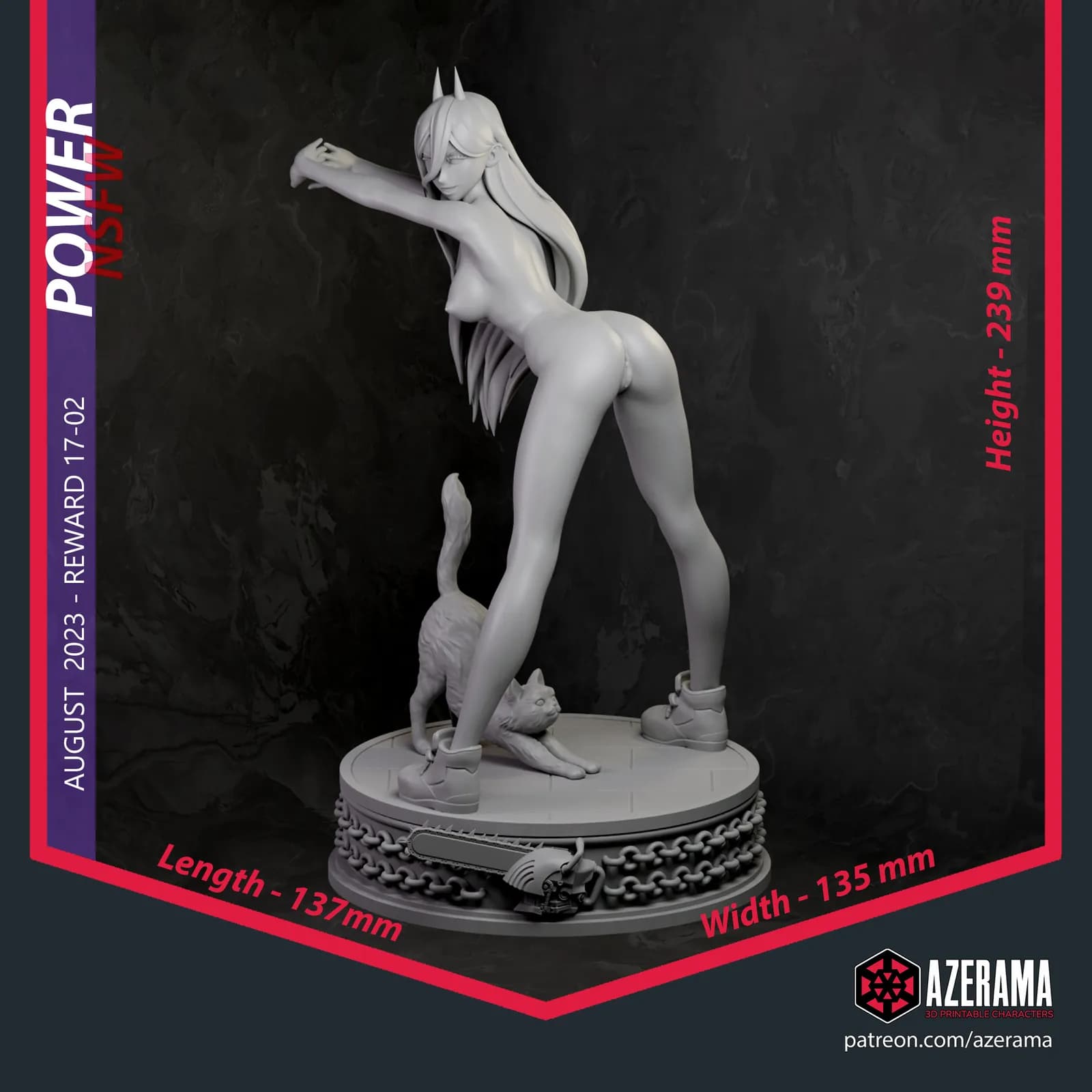 STL - Power con gato render 4