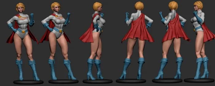 STL - powergirl render 3