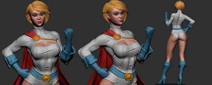 STL - powergirl render 4