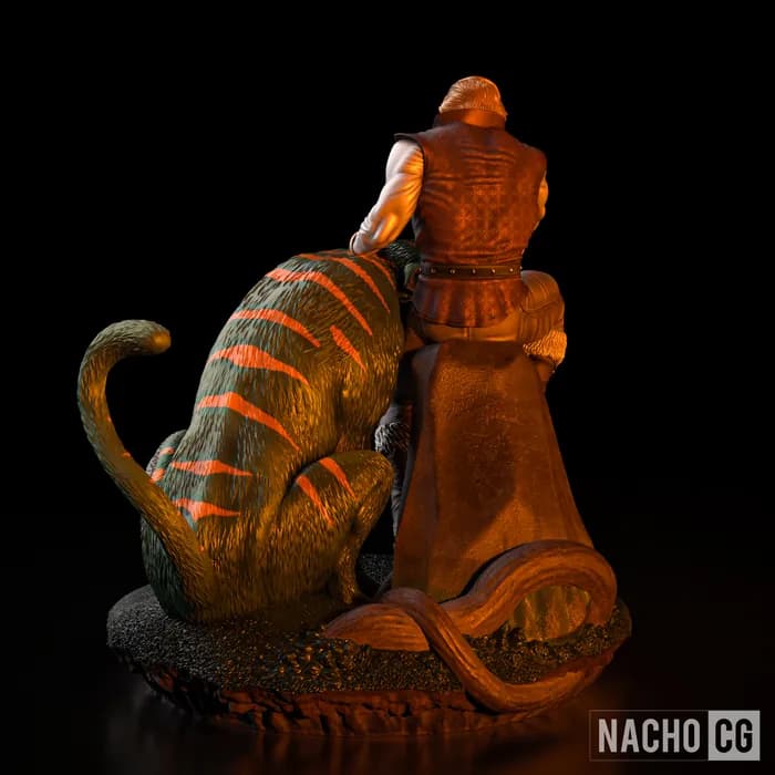 STL - Príncipe Adam y Panthor render 3
