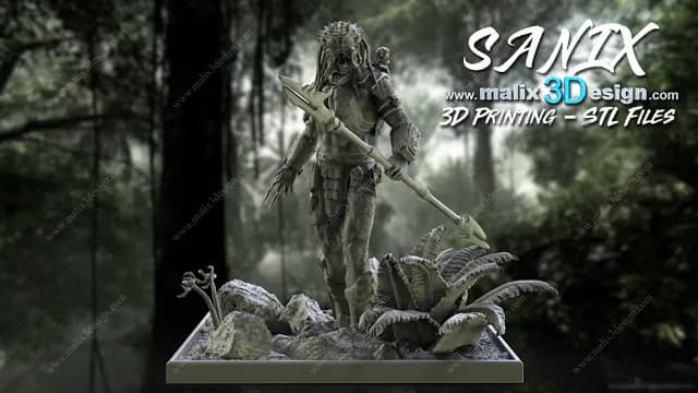 STL - Predator 1 figura detallada