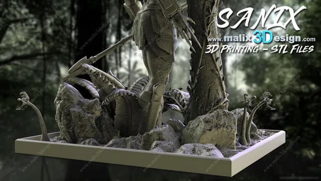 STL - Predator 1 figura detallada