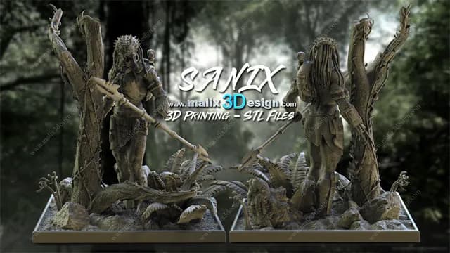 STL - Predator 1 figura detallada