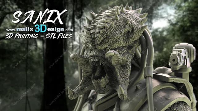 STL - Predator 1 figura detallada