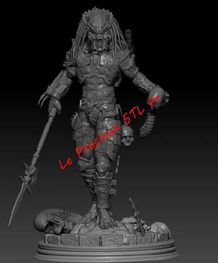 STL - predator diorama stl files sanix