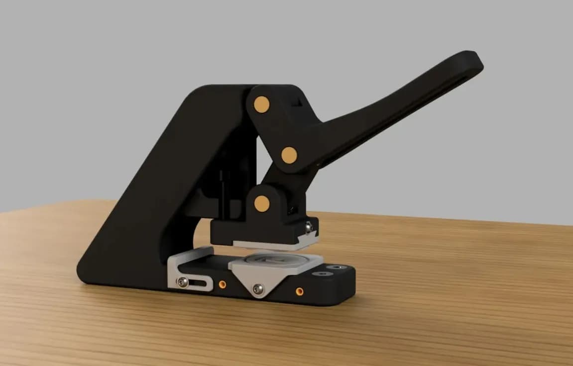 STL - Prensa de repujado render 3