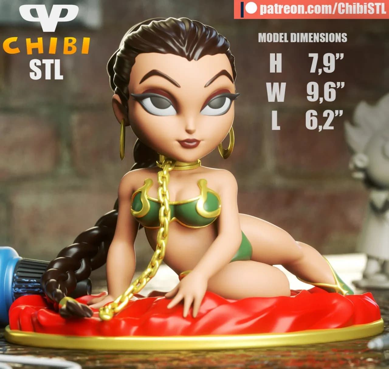 STL - Princesa Leia Esclava Chibi