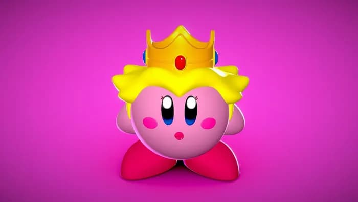 STL - princess peach kirby 3d print stl