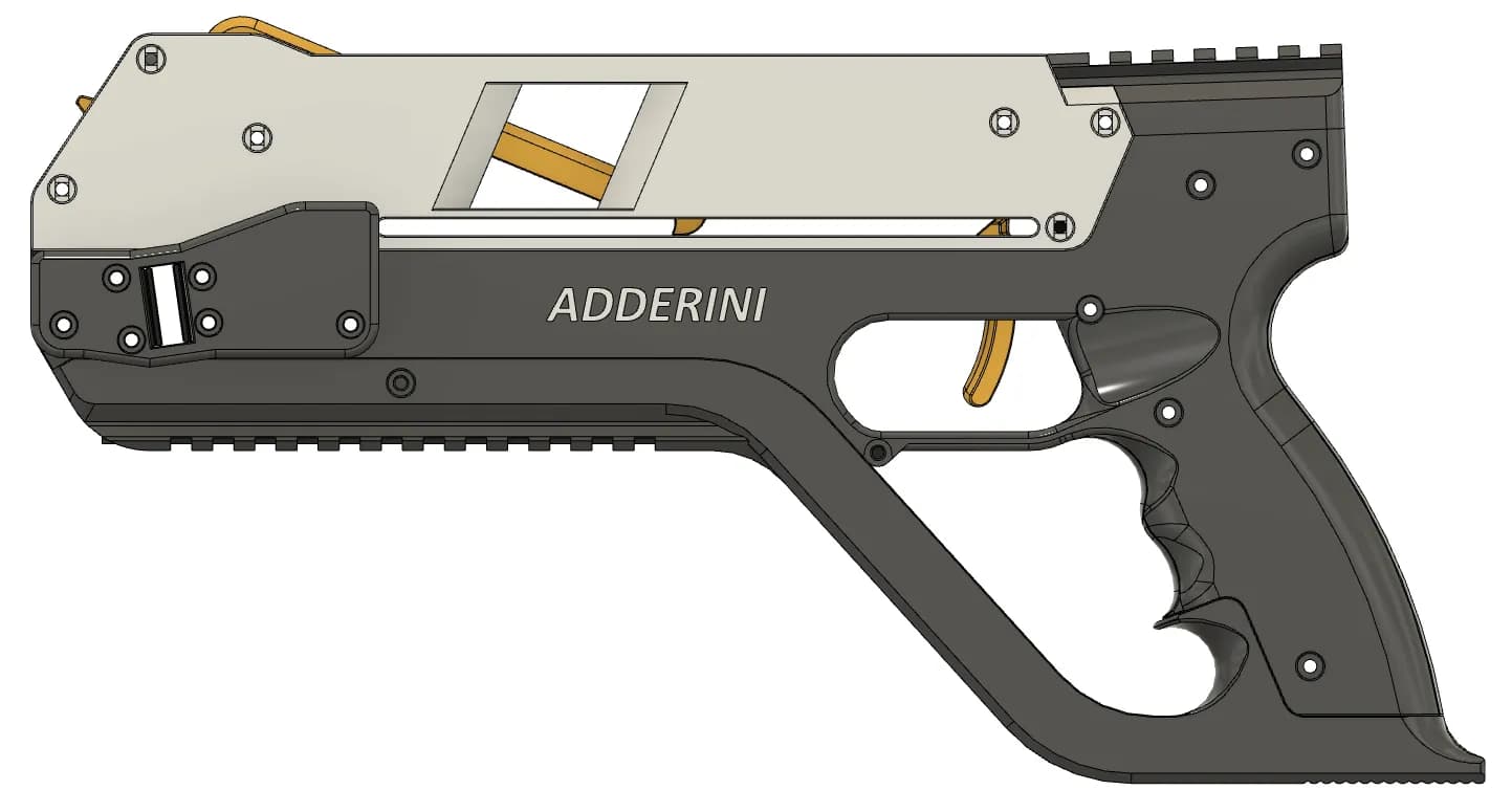 STL - Prototipo de pistola Adderini render 2