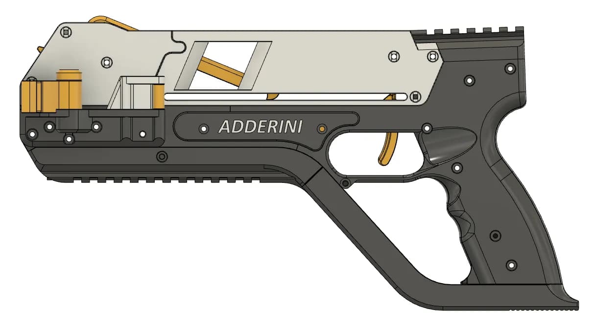 STL - Prototipo de pistola Adderini render 3