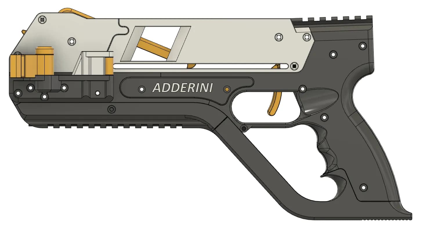 STL - Prototipo de pistola Adderini render 4