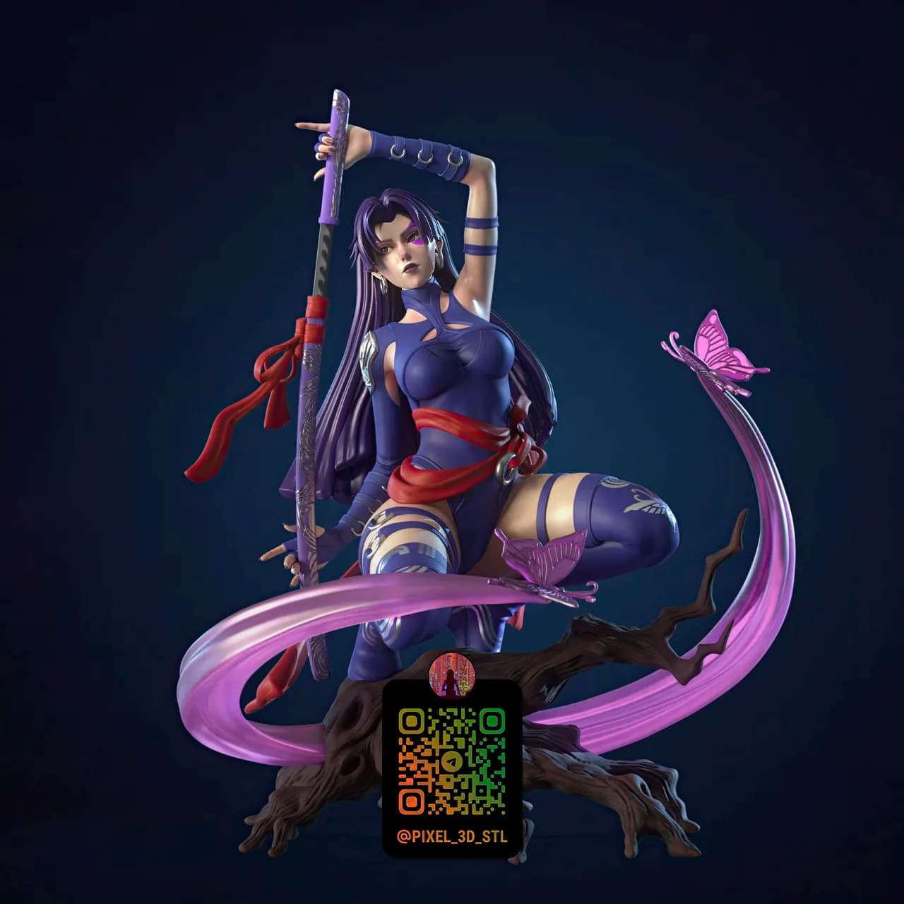 STL - Psylocke figura de accion
