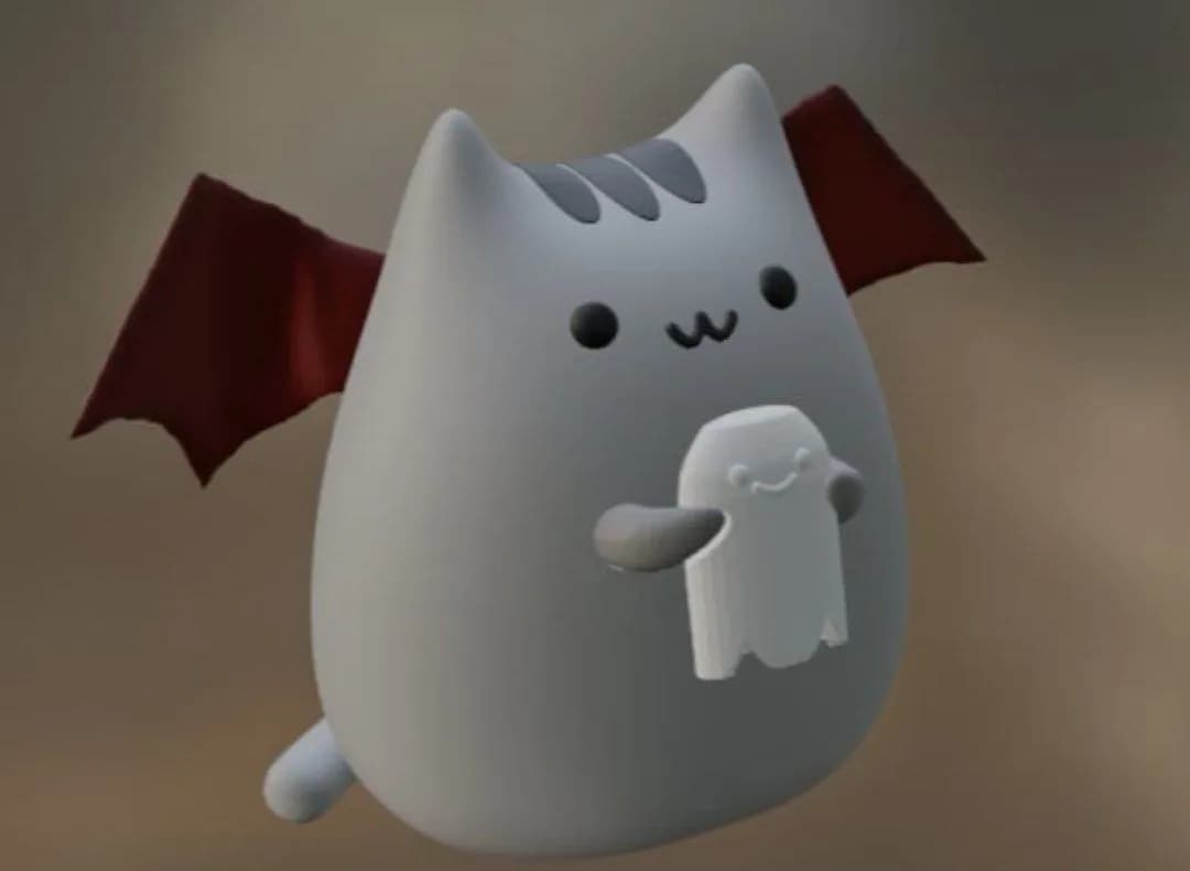 STL - Pusheen Halloween Bat