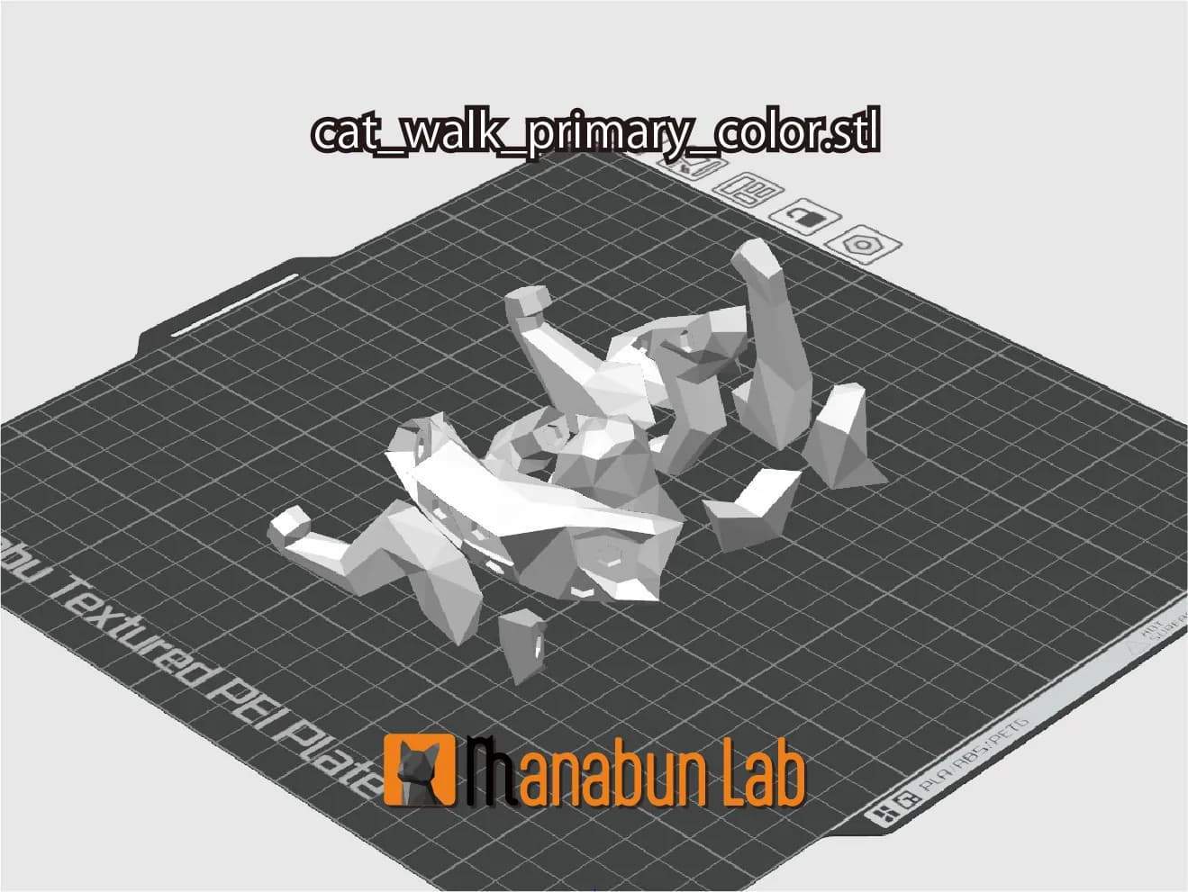 STL - Puzzle de Gato Low Poly