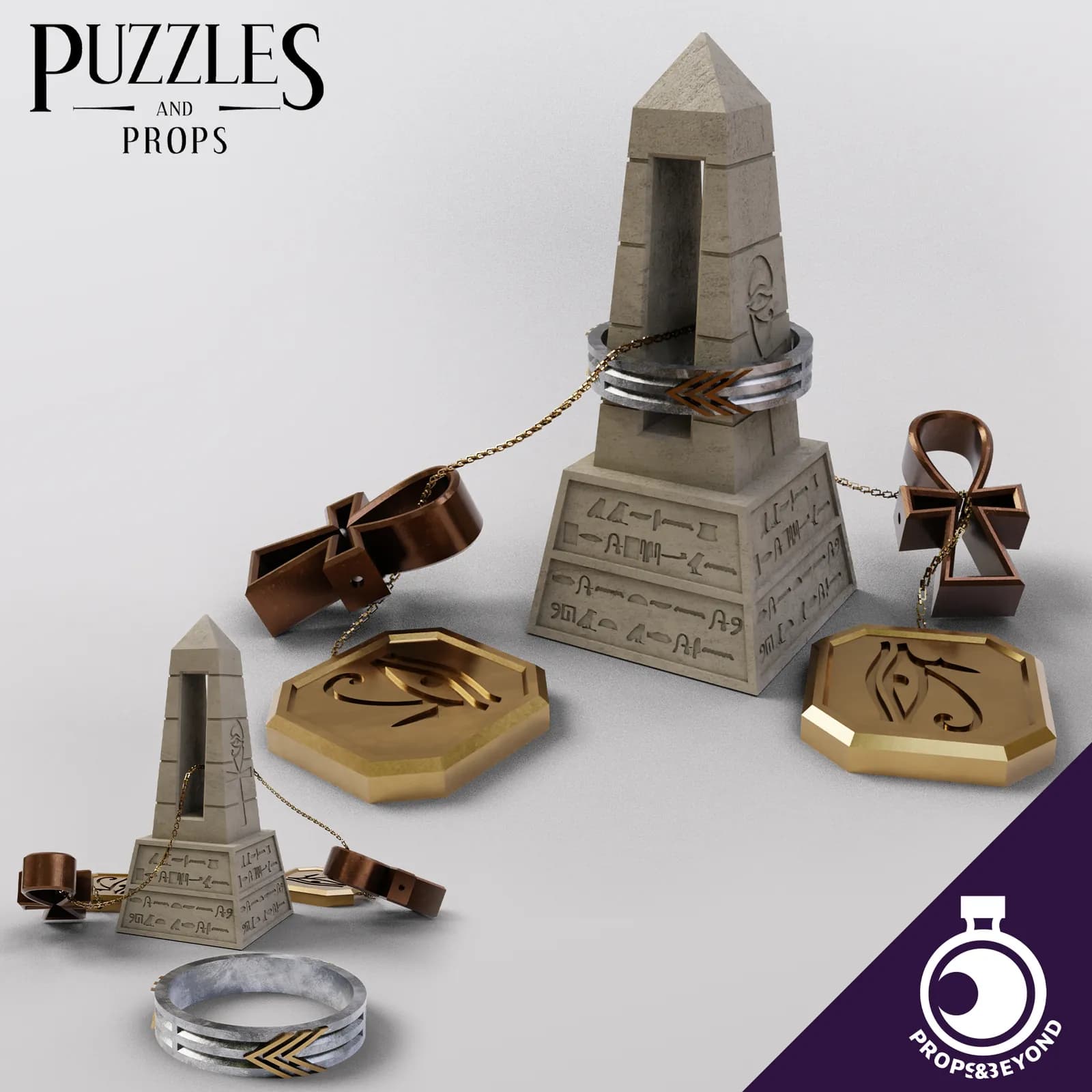 STL - Puzzle del portal egipcio render 2