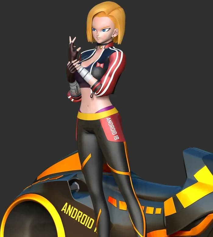 STL - racer android 18 render 2