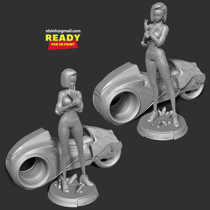 STL - racer android 18 render 5