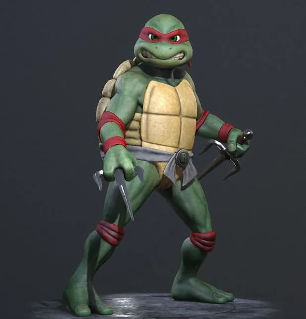 STL - Rafael Tortuga Ninja render 2