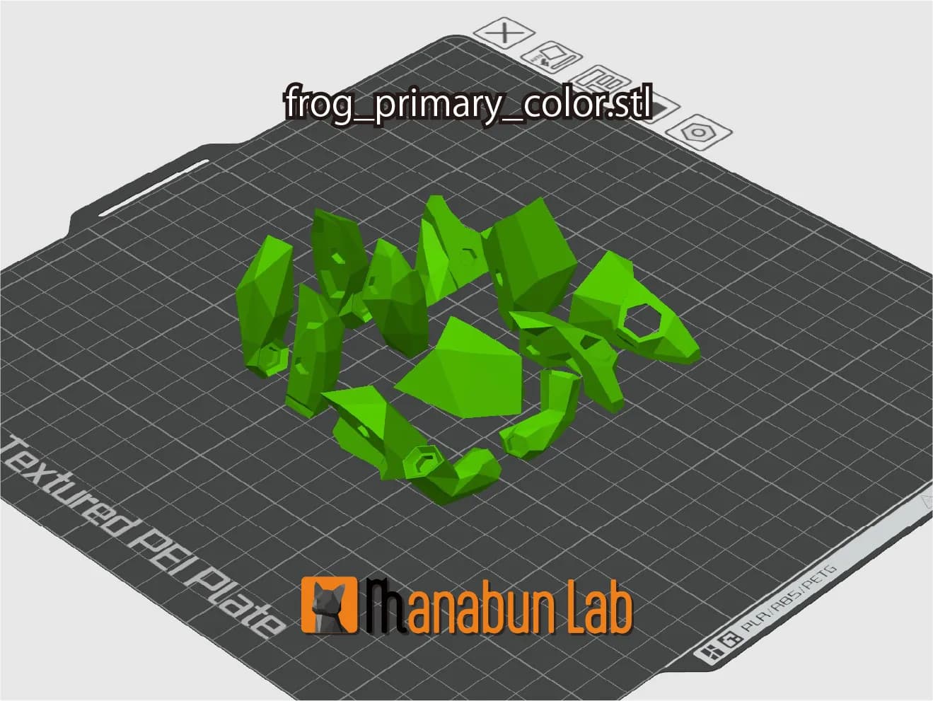 STL - Rana Poligonal