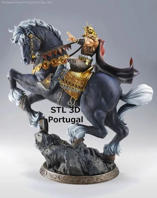 STL - Raoh de Fist of the North Star render 3