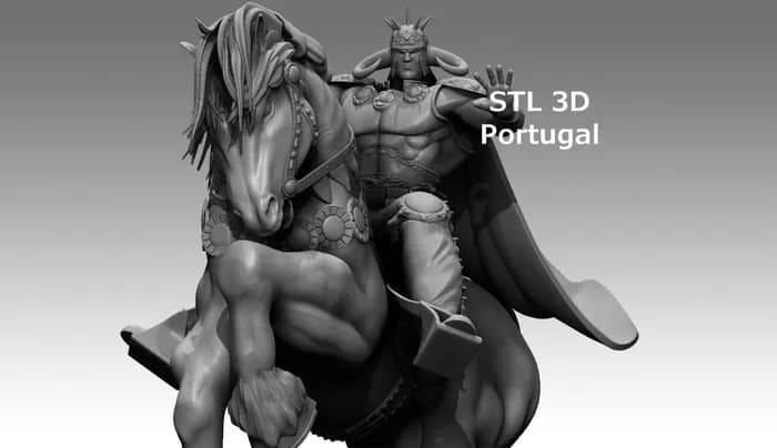 STL - Raoh de Fist of the North Star render 4