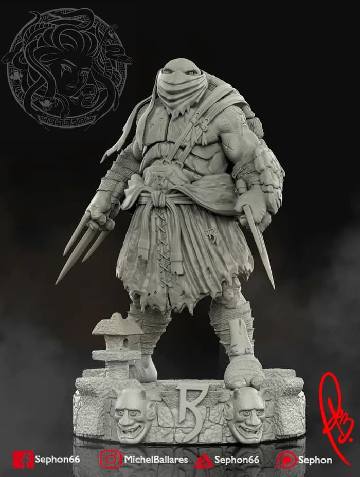 STL - Raphael Ninja Tortuga