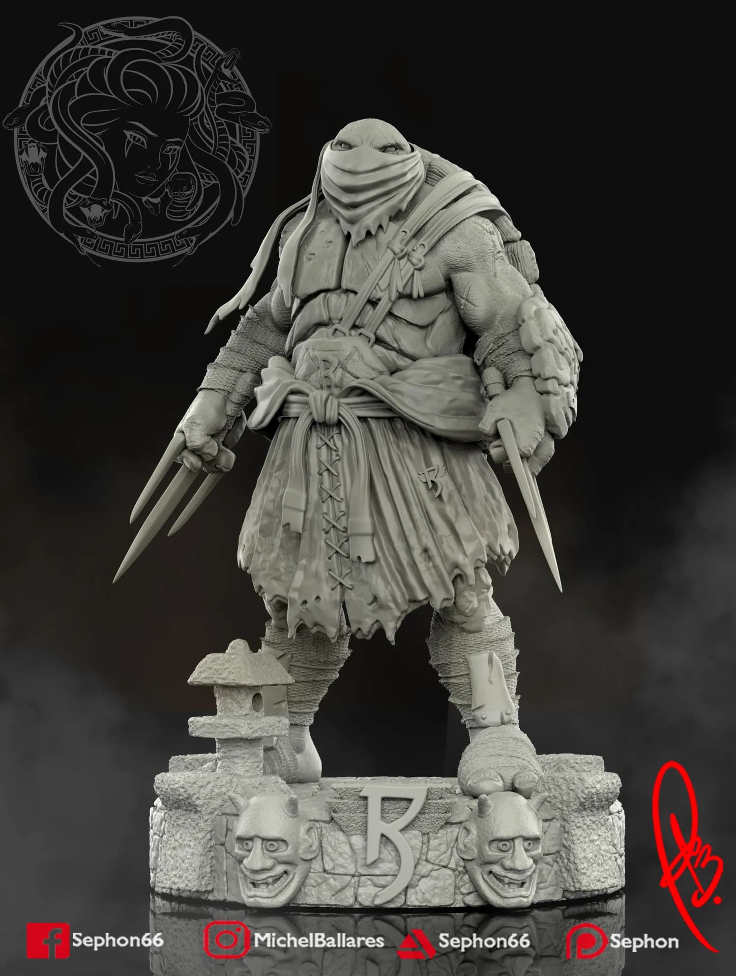 STL - Raphael Ninja Tortuga 2