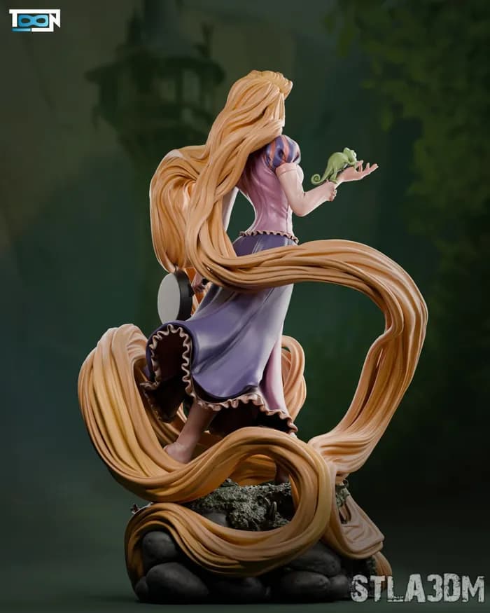 STL - Rapunzel de Enredados render 2